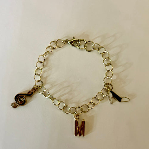Gold 3 Charm Bracelet